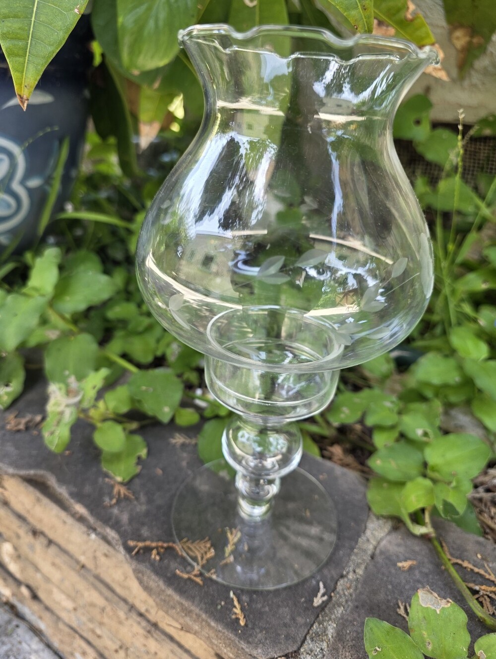 Princess House Heritage Crystal Candle Lamp Holder Centerpiece Vintage